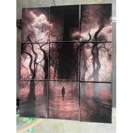 Echoes of the Past – 9-Piece Ceramic Tile Mural Art