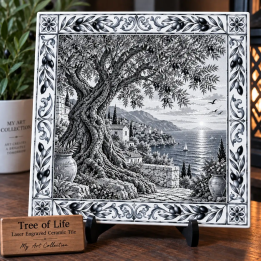 Drvo života – gravirana keramička pločica
